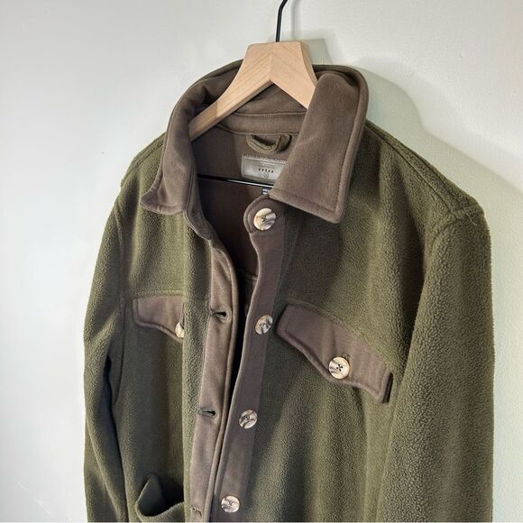 Blank NYC Shacket Women Olive Fleece Plush Jacket size medium - Picture 5 of 8